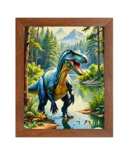 AI Funny AI Funny Dinosaurs  Art Picture for Kids Art Picture for Kids - 10x14 inches, Brown Color - Perfect Wall Decor for Children's Room