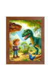 AI Funny AI Funny Dinosaurs with kid Art Picture for Kids Art Picture for Kids - 10x14 inches, Brown Color - Perfect Wall Decor for Children's Room AI Funny AI Funny Dinosaurs with kid Art Picture for Kids Art Picture for Kids - 10x14 inches, Brown Color - Perfect Wall Decor for Children's Room
