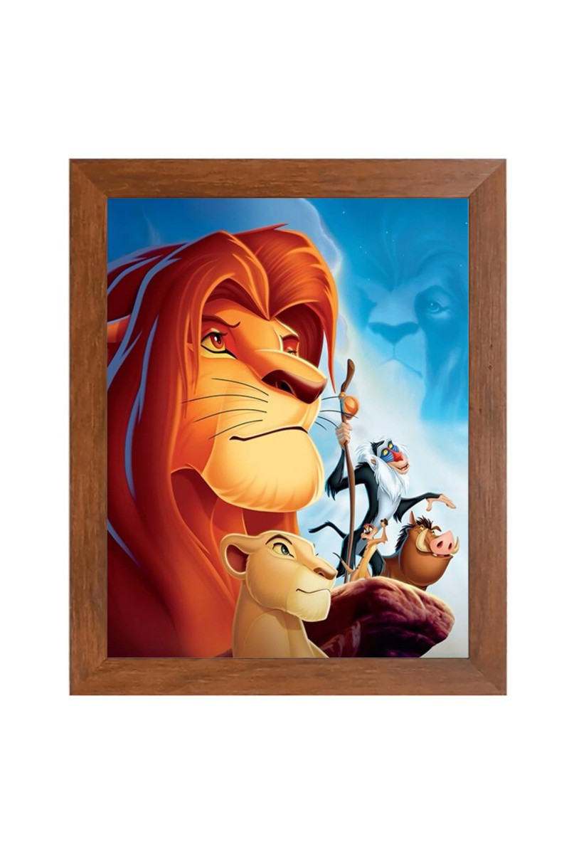 AI Funny AI Funny Lion the king  Art Picture for Kids Art Picture for Kids - 10x14 inches, Brown Color - Perfect Wall Decor for Children's Room