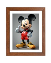 AI Funny AI Funny Micky Mouse Art Picture for Kids Art Picture for Kids - 10x14 inches, Brown Color - Perfect Wall Decor for Children's Room