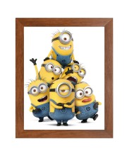 AI Funny AI Funny Cute Minions  Art Picture for Kids Art Picture for Kids - 10x14 inches, Brown Color - Perfect Wall Decor for Children's Room
