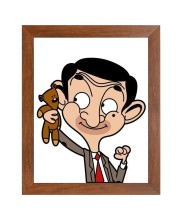 AI Funny AI Funny Mr. Bean Cartoon Art Picture for Kids Art Picture for Kids - 10x14 inches, Brown Color - Perfect Wall Decor for Children's Room
