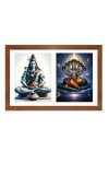 Lord shiva and vishnu Photo Frame - 11x15Inches - Spiritual Artwork for Home Wall Decoration, Puja Room and Office Decoration and Gifting 