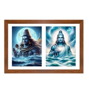 Lord shiva and varuna Photo Frame - 11x15Inches - Spiritual Artwork for Home Wall Decoration, Puja Room and Office Decoration and Gifting 
