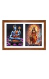 Lord shiva and durga maa Photo Frame - 11x15Inches - Spiritual Artwork for Home Wall Decoration, Puja Room and Office Decoration and Gifting 