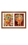 Lord rama and sita darbar and jai hanuman Photo Frame - 11x15Inches - Spiritual Artwork for Home Wall Decoration, Puja Room and Office Decoration and Gifting 