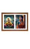 Radha and sita Photo Frame - 11x15Inches - Spiritual Artwork for Home Wall Decoration, Puja Room and Office Decoration and Gifting 