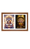 Lord bramha and vishnu Photo Frame - 11x15Inches - Spiritual Artwork for Home Wall Decoration, Puja Room and Office Decoration and Gifting 