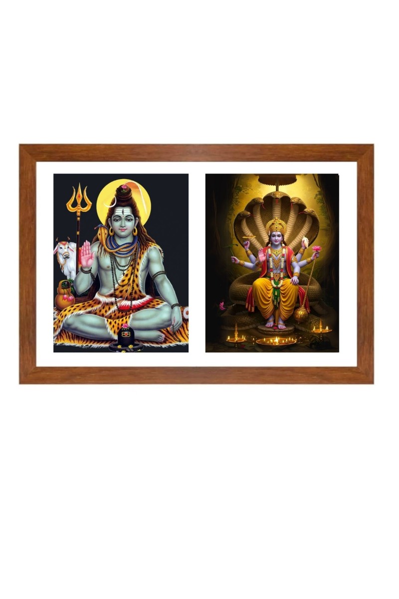 lord shiva and vishnu Photo Frame - 11x15Inches - Spiritual Artwork for Home Wall Decoration, Puja Room and Office Decoration and Gifting 