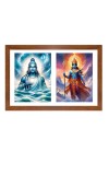 lord varuna deva and indra Photo Frame - 11x15Inches - Spiritual Artwork for Home Wall Decoration, Puja Room and Office Decoration and Gifting 