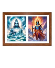 lord varuna deva and indra Photo Frame - 11x15Inches - Spiritual Artwork for Home Wall Decoration, Puja Room and Office Decoration and Gifting 