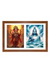 Lord ganesha and varuna deva Photo Frame - 11x15Inches - Spiritual Artwork for Home Wall Decoration, Puja Room and Office Decoration and Gifting 
