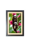 The cute sloths Photo Frame Funny Animal and Bird Cartoon Art, Black color, 11x15 Inch The cute sloths Photo Frame Funny Animal and Bird Cartoon Art, Black color, 11x15 Inch