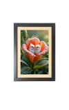 Two cute little birds inside the little flower Photo Frame Funny Animal and Bird Cartoon Art, Black color, 11x15 Inch Two cute little birds inside the little flower Photo Frame Funny Animal and Bird Cartoon Art, Black color, 11x15 Inch