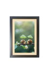 Two cute snails under two little umbrellas Photo Frame Funny Animal and Bird Cartoon Art, Black color, 11x15 Inch Two cute snails under two little umbrellas Photo Frame Funny Animal and Bird Cartoon Art, Black color, 11x15 Inch