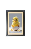 The baby chick is coming out of egg Photo Frame Funny Animal and Bird Cartoon Art, Black color, 11x15 Inch The baby chick is coming out of egg Photo Frame Funny Animal and Bird Cartoon Art, Black color, 11x15 Inch