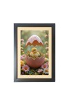 The cute chick is coming out of egg Photo Frame Funny Animal and Bird Cartoon Art, Black color, 11x15 Inch The cute chick is coming out of egg Photo Frame Funny Animal and Bird Cartoon Art, Black color, 11x15 Inch