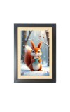 The funny squirrel is drinking coffee Photo Frame Funny Animal and Bird Cartoon Art, Black color, 11x15 Inch The funny squirrel is drinking coffee Photo Frame Funny Animal and Bird Cartoon Art, Black color, 11x15 Inch