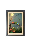 The different colorful birds Photo Frame Funny Animal and Bird Cartoon Art, Black color, 11x15 Inch The different colorful birds Photo Frame Funny Animal and Bird Cartoon Art, Black color, 11x15 Inch