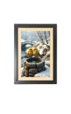 The romantic cute birds Photo Frame Funny Animal and Bird Cartoon Art, Black color, 11x15 Inch The romantic cute birds Photo Frame Funny Animal and Bird Cartoon Art, Black color, 11x15 Inch