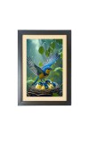 The mother bird is protecting baby birds Photo Frame Funny Animal and Bird Cartoon Art, Black color, 11x15 Inch The mother bird is protecting baby birds Photo Frame Funny Animal and Bird Cartoon Art, Black color, 11x15 Inch