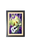 Two cute birds are playing a guiter Photo Frame Funny Animal and Bird Cartoon Art, Black color, 11x15 Inch Two cute birds are playing a guiter Photo Frame Funny Animal and Bird Cartoon Art, Black color, 11x15 Inch