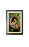 The beautiful parrots with babies Photo Frame Funny Animal and Bird Cartoon Art, Black color, 11x15 Inch The beautiful parrots with babies Photo Frame Funny Animal and Bird Cartoon Art, Black color, 11x15 Inch
