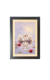 Two lovely swans in the lake Photo Frame Funny Animal and Bird Cartoon Art, Black color, 11x15 Inch Two lovely swans in the lake Photo Frame Funny Animal and Bird Cartoon Art, Black color, 11x15 Inch