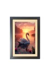The beautiful swan in the sunset Photo Frame Funny Animal and Bird Cartoon Art, Black color, 11x15 Inch The beautiful swan in the sunset Photo Frame Funny Animal and Bird Cartoon Art, Black color, 11x15 Inch