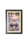 The beautiful swans are enjoying in nature Photo Frame Funny Animal and Bird Cartoon Art, Black color, 11x15 Inch The beautiful swans are enjoying in nature Photo Frame Funny Animal and Bird Cartoon Art, Black color, 11x15 Inch