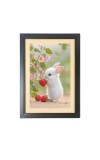 The cute rabbit is eating strawberry Photo Frame Funny Animal and Bird Cartoon Art, Black color, 11x15 Inch The cute rabbit is eating strawberry Photo Frame Funny Animal and Bird Cartoon Art, Black color, 11x15 Inch