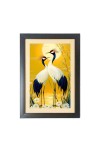 Two birds standing next to each other infront of the sun and water with daisies Photo Frame Funny Animal and Bird Cartoon Art, Black color, 11x15 Inch Two birds standing next to each other infront of the sun and water with daisies Photo Frame Funny Animal and Bird Cartoon Art, Black color, 11x15 Inch