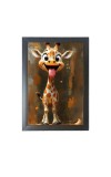 The funny Giraffe Photo Frame Funny Animal and Bird Cartoon Art, Black color, 11x15 Inch The funny Giraffe Photo Frame Funny Animal and Bird Cartoon Art, Black color, 11x15 Inch
