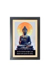 Buddha & His Famous Quote & His Famous Quote Photo Frame - Brown Frame, 11x15 Inches, Perfect for Office & Wall Decoration, Ideal Gift