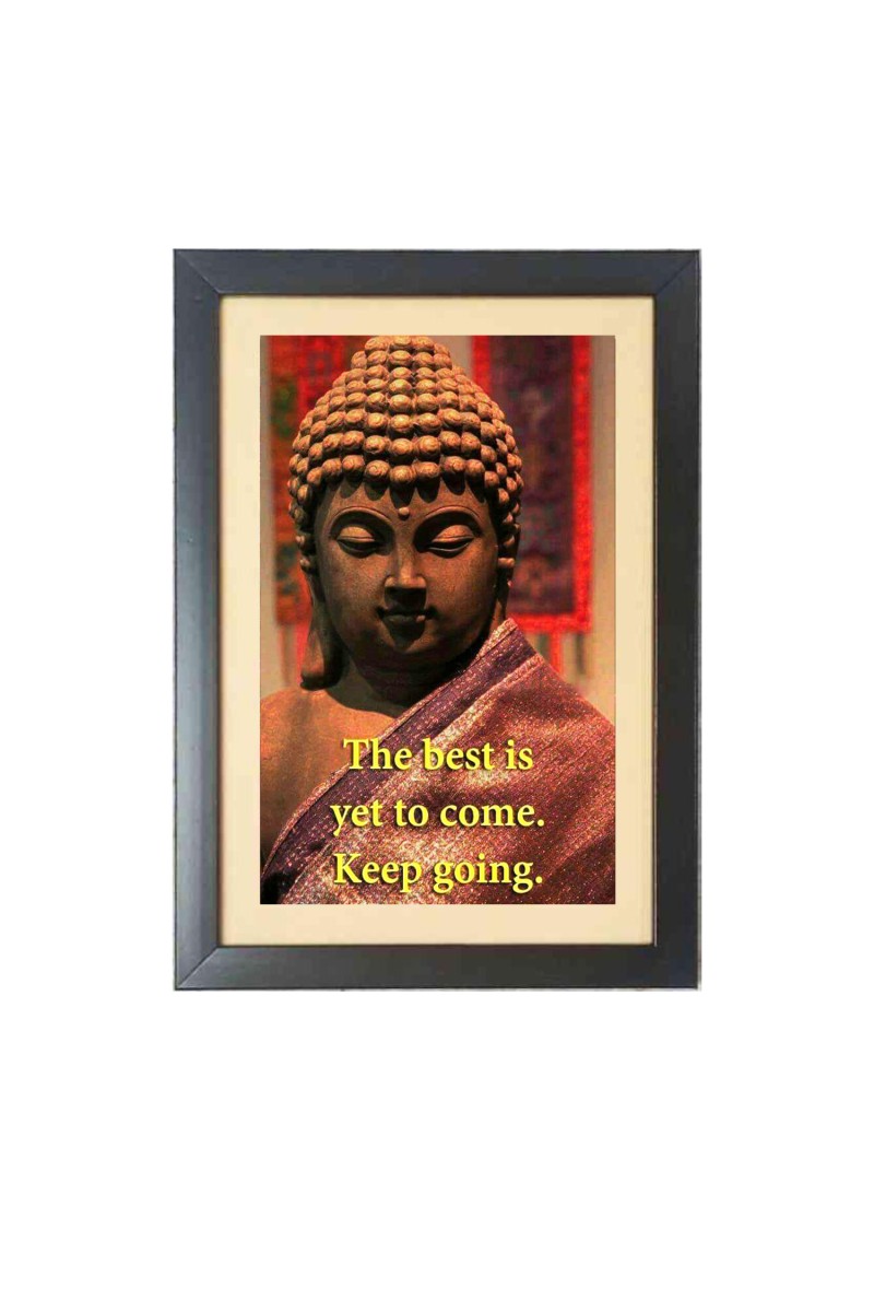 Buddha & His Famous Quote & His Famous Quote Photo Frame - Brown Frame, 11x15 Inches, Perfect for Office & Wall Decoration, Ideal Gift