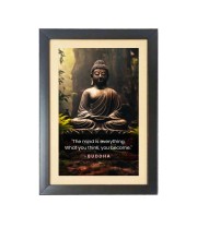 Buddha & His Famous Quote & His Famous Quote Photo Frame - Brown Frame, 11x15 Inches, Perfect for Office & Wall Decoration, Ideal Gift