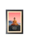 Buddha & His Famous Quote & His Famous Quote Photo Frame - Brown Frame, 11x15 Inches, Perfect for Office & Wall Decoration, Ideal Gift