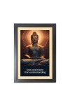 Buddha & His Famous Quote & His Famous Quote Photo Frame - Brown Frame, 11x15 Inches, Perfect for Office & Wall Decoration, Ideal Gift