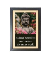 Buddha & His Famous Quote & His Famous Quote Photo Frame - Brown Frame, 11x15 Inches, Perfect for Office & Wall Decoration, Ideal Gift
