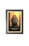 Buddha & His Famous Quote & His Famous Quote Photo Frame - Brown Frame, 11x15 Inches, Perfect for Office & Wall Decoration, Ideal Gift
