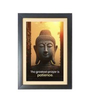 Buddha & His Famous Quote & His Famous Quote Photo Frame - Brown Frame, 11x15 Inches, Perfect for Office & Wall Decoration, Ideal Gift