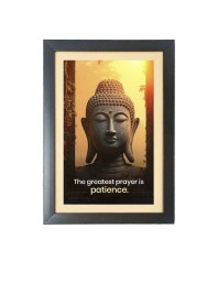 Buddha & His Famous Quote & His Famous Quote Photo Frame - Brown Frame, 11x15 Inches, Perfect for Office & Wall Decoration, Ideal Gift