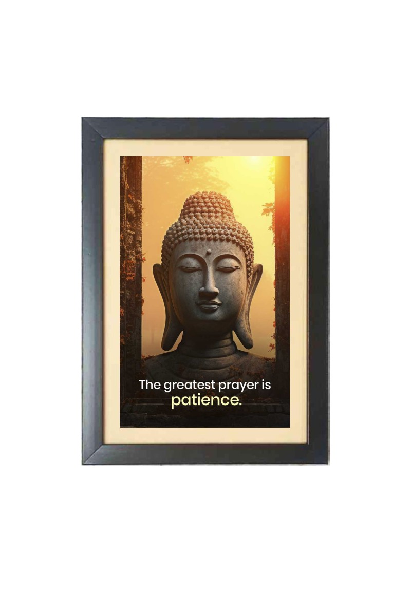 Buddha & His Famous Quote & His Famous Quote Photo Frame - Brown Frame, 11x15 Inches, Perfect for Office & Wall Decoration, Ideal Gift
