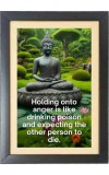 Buddha & His Famous Quote & His Famous Quote Photo Frame - Brown Frame, 11x15 Inches, Perfect for Office & Wall Decoration, Ideal Gift