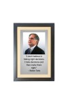 Ratan Naval Tata & His Famous Quote & His Famous Quote Photo Frame - Brown Frame, 11x15 Inches, Perfect for Office & Wall Decoration, Ideal Gift