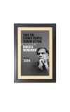 Ratan Naval Tata & His Famous Quote & His Famous Quote Photo Frame - Brown Frame, 11x15 Inches, Perfect for Office & Wall Decoration, Ideal Gift