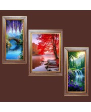 3-Pack Whispers of the Forest  Photo Frames - 2 Pieces 6x13 Inch & 1 Piece 10x13 Inch - Rustic Wall Art for Home & Office Decor - Botanical Wall Hanging for Living Room, Bedroom, or Wor