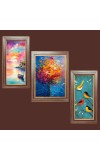 3-Pack Tree and birds painting Photo Frames - 2 Pieces 6x13 Inch & 1 Piece 10x13 Inch - Rustic Wall Art for Home & Office Decor - Botanical Wall Hanging for Living Room, Bedroom, or Wor 3-Pack Tree and birds painting Photo Frames - 2 Pieces 6x13 Inch & 1 Piece 10x13 Inch - Rustic Wall Art for Home & Office Decor - Botanical Wall Hanging for Living Room, Bedroom, or Wor