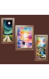 3-Pack Moonlight Over Mountains painting Photo Frames - 2 Pieces 6x13 Inch & 1 Piece 10x13 Inch - Rustic Wall Art for Home & Office Decor - Botanical Wall Hanging for Living Room, Bedro 3-Pack Moonlight Over Mountains painting Photo Frames - 2 Pieces 6x13 Inch & 1 Piece 10x13 Inch - Rustic Wall Art for Home & Office Decor - Botanical Wall Hanging for Living Room, Bedro