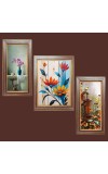3-Pack Beautiful flower paintings Photo Frames - 2 Pieces 6x13 Inch & 1 Piece 10x13 Inch - Rustic Wall Art for Home & Office Decor - Botanical Wall Hanging for Living Room, Bedroom, or 3-Pack Beautiful flower paintings Photo Frames - 2 Pieces 6x13 Inch & 1 Piece 10x13 Inch - Rustic Wall Art for Home & Office Decor - Botanical Wall Hanging for Living Room, Bedroom, or